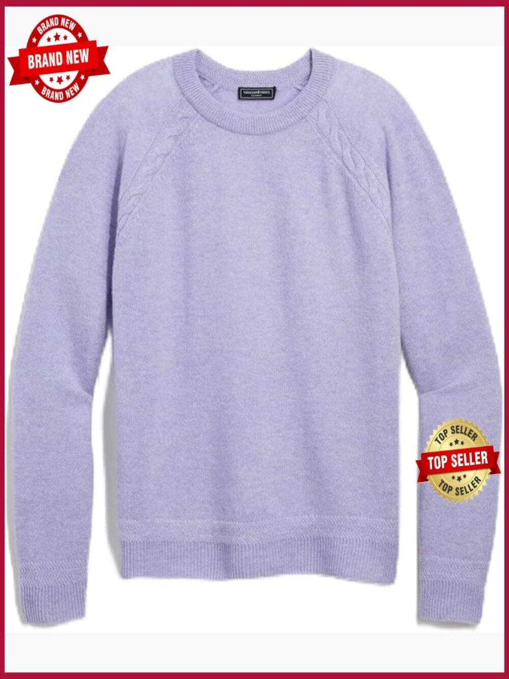 Seaspun Cashmere Rib Sweater - Lilac Breeze Heather - Size S - Pullover